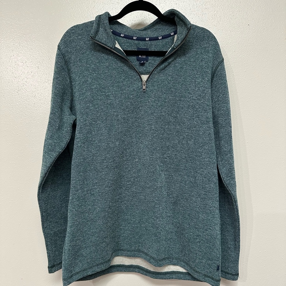 GAP Men's Blue Zip-Up Sweater